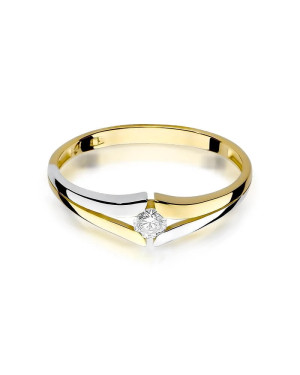 14k Gold Ring with 0.08ct Brilliant Diamond