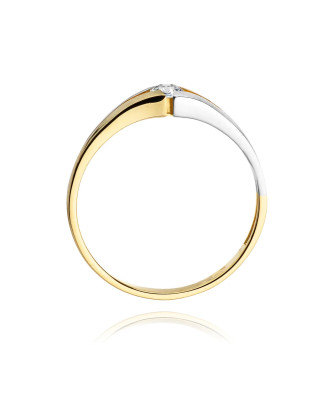 14k Gold Ring with 0.08ct Brilliant Diamond