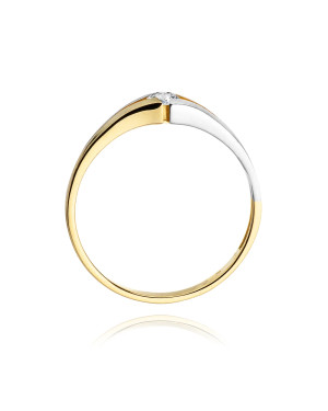 14k Gold Ring with 0.08ct Brilliant Diamond
