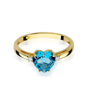 14k Gold Ring with Topaz Diamond 1.20ct