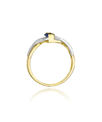 Złoty Pierścionek 14k z diamentem szafir 0,70ct