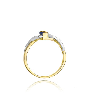Złoty Pierścionek 14k z diamentem szafir 0,70ct