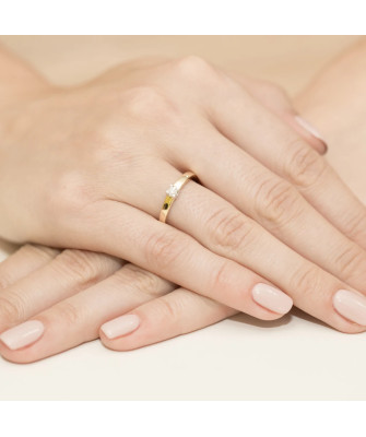 14k Gold Ring with 0.30ct Brilliant Diamond