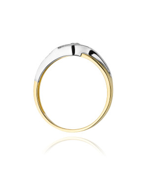 Gold Ring 14k with diamond brilliant 0.10ct