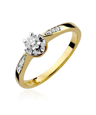 Gold ring with diamond EY-291 0.25ct