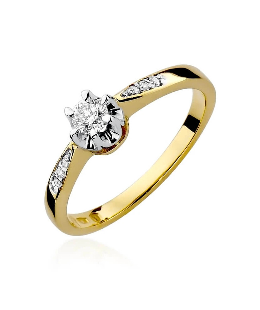 Złoty pierścionek z diamentem EY-291 0,25ct