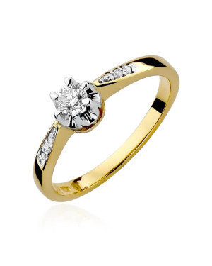 Złoty pierścionek z diamentem EY-291 0,25ct