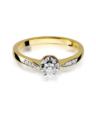 Złoty pierścionek z diamentem EY-291 0,25ct