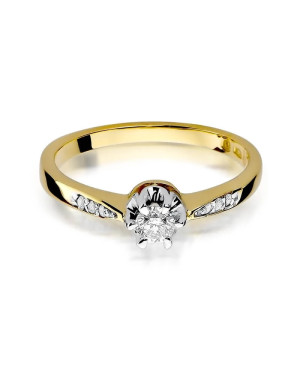 Złoty pierścionek z diamentem EY-291 0,25ct