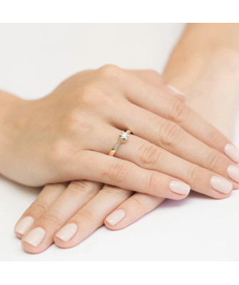 Gold ring with diamond EY-291 0.25ct