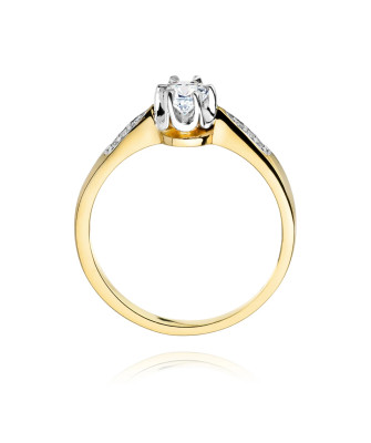 Złoty pierścionek z diamentem EY-291 0,25ct