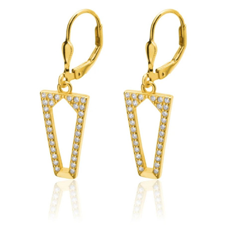 Gold-plated silver cubic zirconia earrings SKZ.26| GoldJewellery