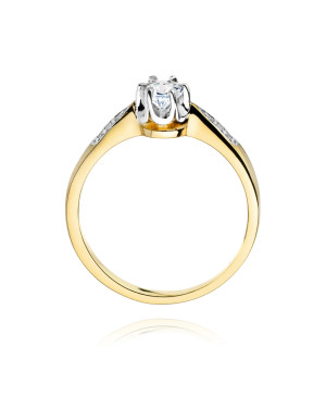 Złoty pierścionek z diamentem EY-291 0,25ct