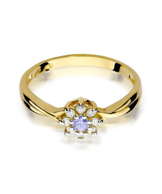 14k Gold Ring with Tanzanite Diamond 0.15ct