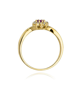 14k Gold Ring with Tanzanite Diamond 0.15ct