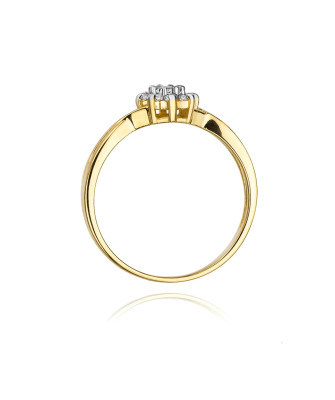 Złoty Pierścionek 14k z diamentem  0,22ct
