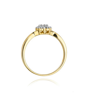 Złoty Pierścionek 14k z diamentem  0,22ct