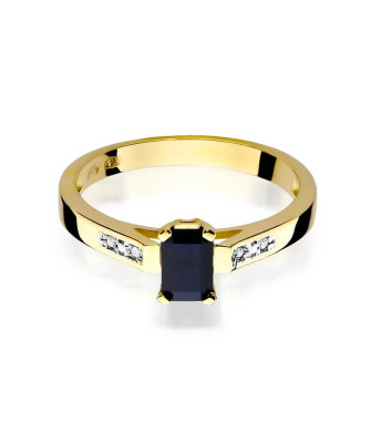 Złoty Pierścionek 14k z diamentem szafir 0,60ct