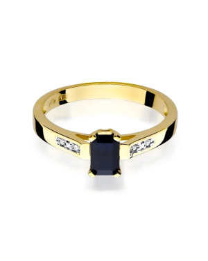 Złoty Pierścionek 14k z diamentem szafir 0,60ct
