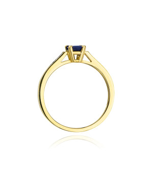 14k Gold Ring with 0.60ct Sapphire Diamond