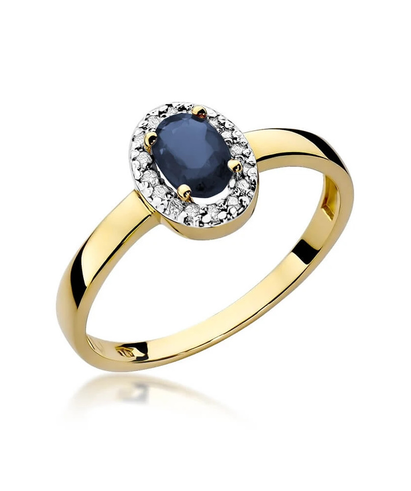 14k Gold Ring with 0.70ct Sapphire Diamond