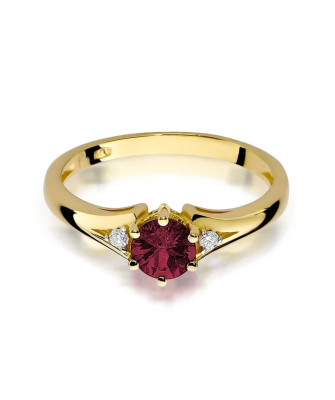 14k Gold Ring with Diamond Ruby 0.60ct