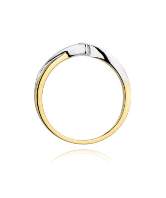14k Gold Ring with 0.10ct Brilliant Diamond