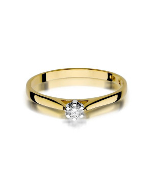 14k Gold Ring with 0.09ct Brilliant Diamond