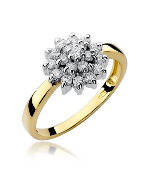 Złoty Pierścionek 14k z diamentem brylant 0,40ct
