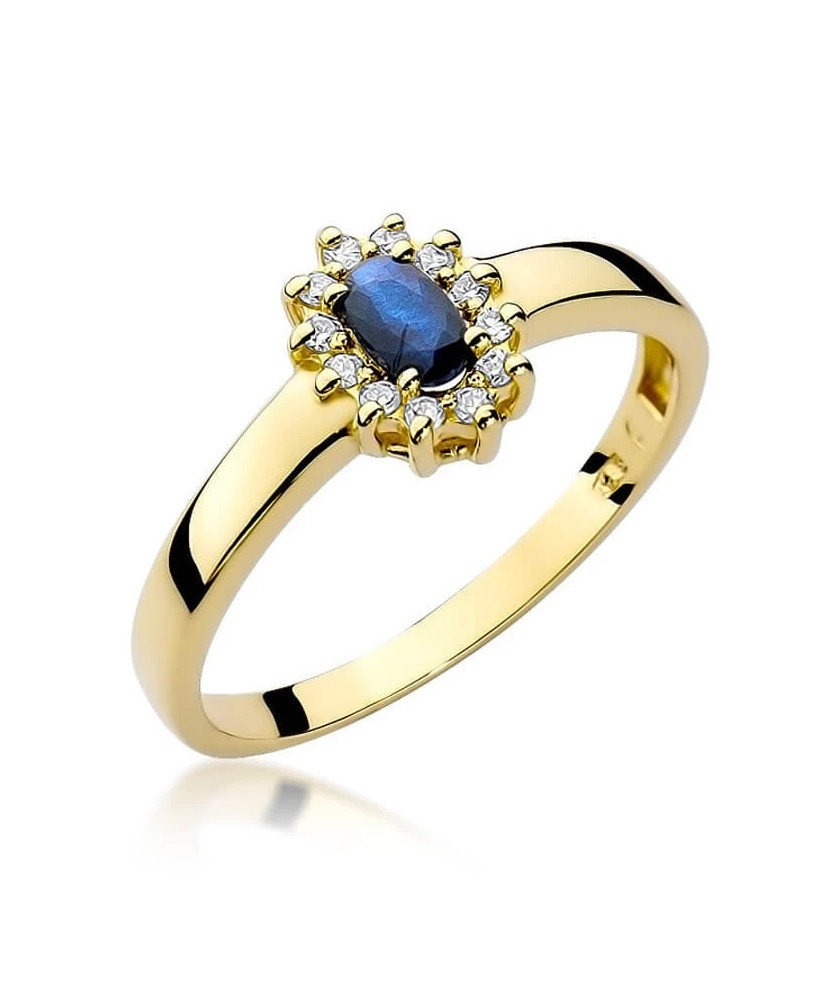 14k Gold Ring with 0.70ct Sapphire Diamond