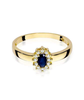 14k Gold Ring with 0.70ct Sapphire Diamond