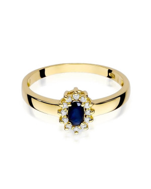 14k Gold Ring with 0.70ct Sapphire Diamond