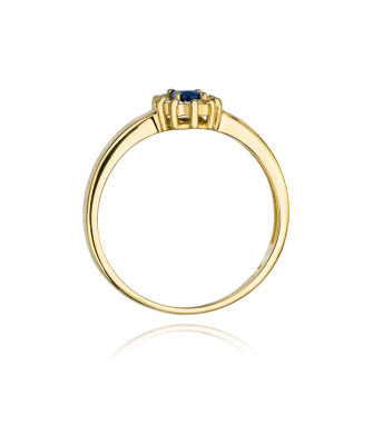 14k Gold Ring with 0.70ct Sapphire Diamond