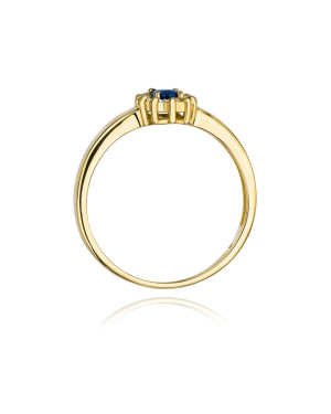 14k Gold Ring with 0.70ct Sapphire Diamond
