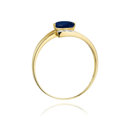 Gold ring with diamond EY-119 sapphire | GoldJewellery