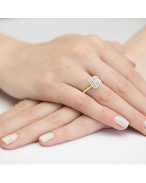 Złoty Pierścionek 14k z diamentem brylant 0,30ct