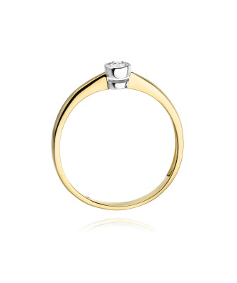 14k Gold Ring with 0.08ct Brilliant Diamond