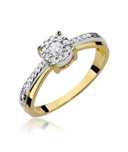 14k Gold Ring with a 0.25ct Brilliant Diamond