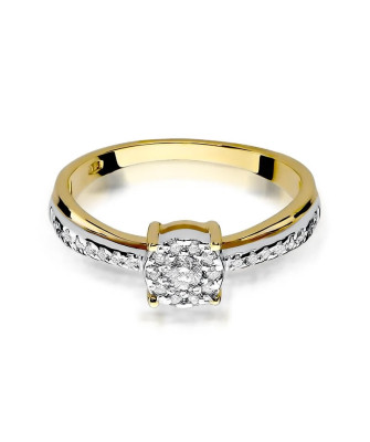 Złoty Pierścionek 14k z diamentem brylant 0,25ct
