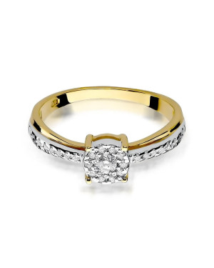 Złoty Pierścionek 14k z diamentem brylant 0,25ct