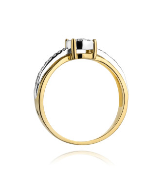 14k Gold Ring with a 0.25ct Brilliant Diamond
