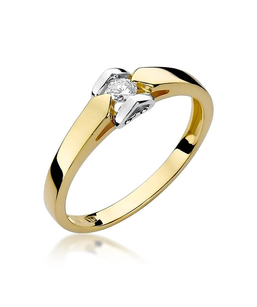 14k Gold Ring with 0.09ct Brilliant Diamond
