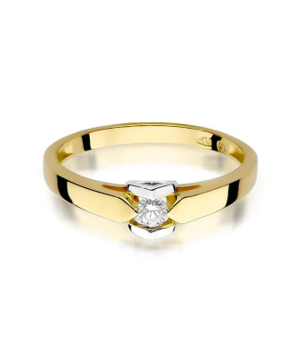 14k Gold Ring with 0.09ct Brilliant Diamond