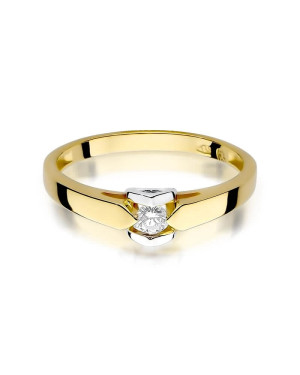 14k Gold Ring with 0.09ct Brilliant Diamond