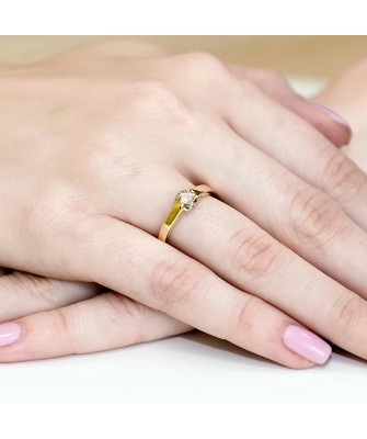 14k Gold Ring with 0.09ct Brilliant Diamond