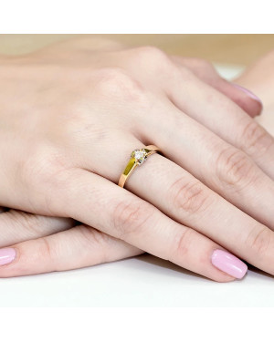 14k Gold Ring with 0.09ct Brilliant Diamond
