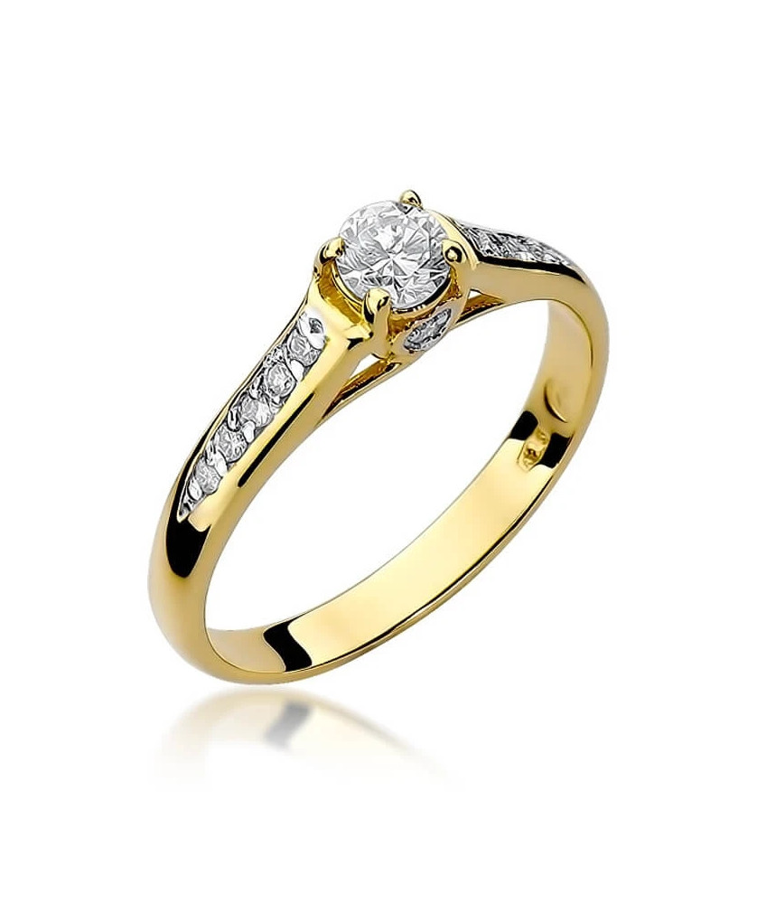 14k Gold Ring with 0.33ct Brilliant Diamond