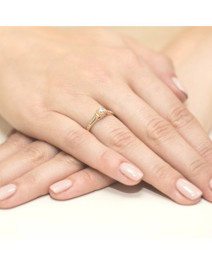 14k Gold Ring with 0.33ct Brilliant Diamond