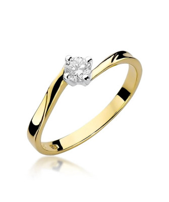 14k Gold Ring with 0.20ct Brilliant Diamond