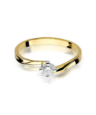 14k Gold Ring with 0.20ct Brilliant Diamond